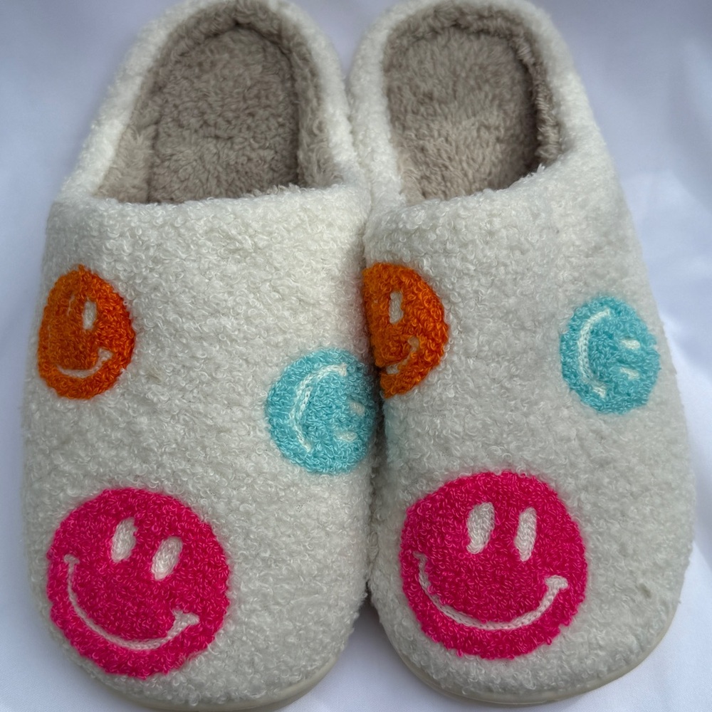 Multi Colored Smiley Face Slippers - Picture 7 of 9